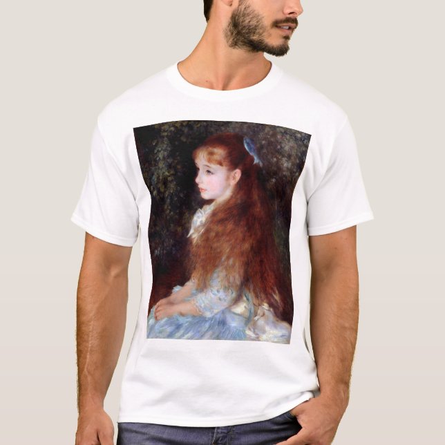 Portrait of a Girl with Blue Ribbon, Renoir T-Shirt (Front)