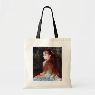 Portrait of a Girl with Blue Ribbon, Renoir Tote Bag
