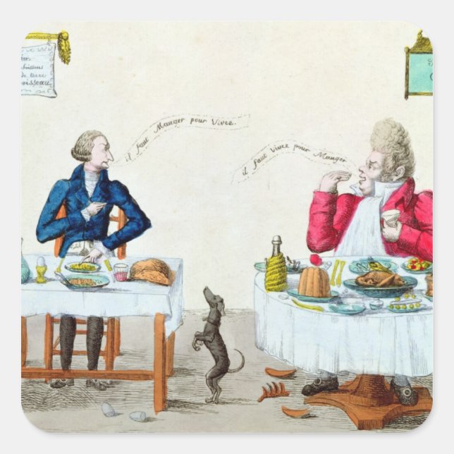 Portrait of a Glutton Square Sticker (Front)