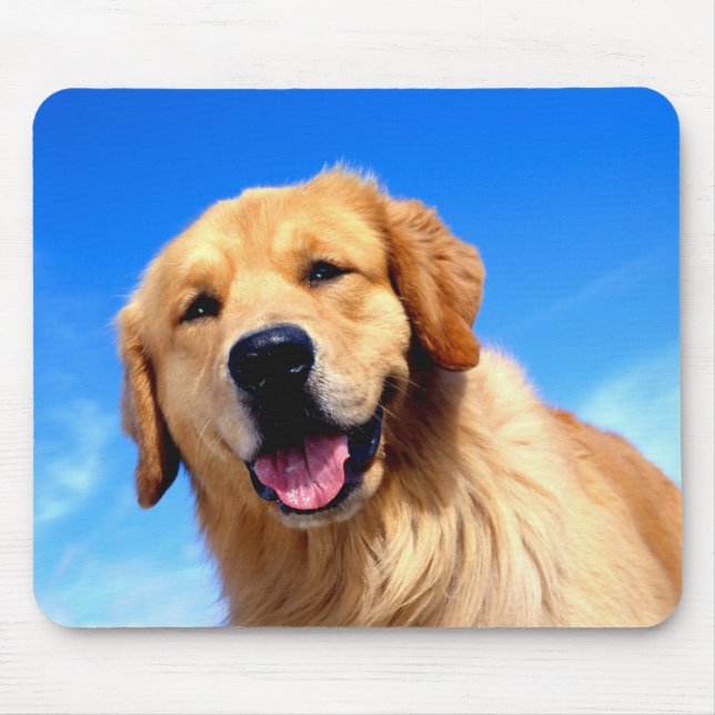 Portrait of a Golden Retriever Mouse Pad (Front)