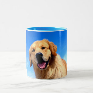 Portrait of a Golden Retriever Two-Tone Coffee Mug
