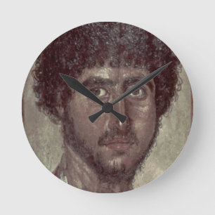 Portrait of a Greek, from Fayum, Romano-Egyptian, Round Clock