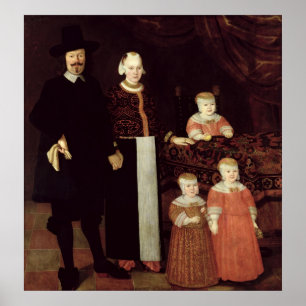 Portrait of a Hamburg Family, c.1640 Poster