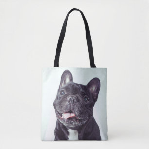 Portrait of a Happy French Bulldog Tote Bag