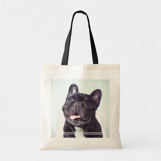 Portrait of a Happy French Bulldog Tote Bag (Front)