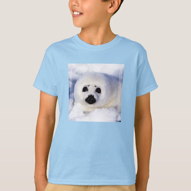 Portrait of a Harp Seal Pup T-Shirt (Front)