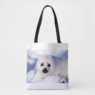 Portrait of a Harp Seal Pup Tote Bag