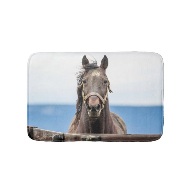 Portrait of a horse bath mat (Front)