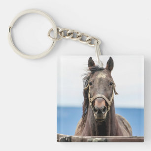 Portrait of a horse key ring