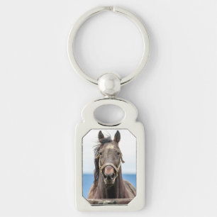Portrait of a horse key ring