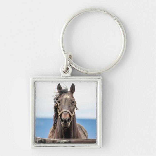 Portrait of a horse key ring (Front)
