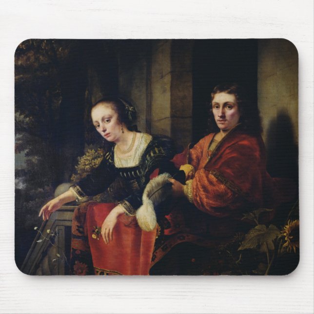 Portrait of a Husband and Wife, 1654 Mouse Pad (Front)