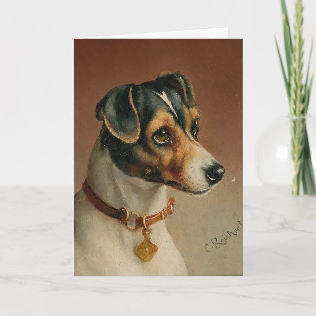 Portrait of a Jack Russel Terrier | Carl Reichert Card (Front)