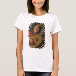 Portrait of a Jester with a Lute (oil on canvas) T-Shirt