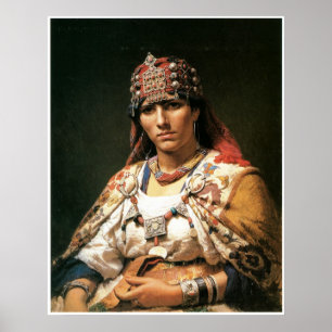 Portrait of a Kabylie Woman, Algeria, 1875 Poster