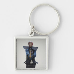 Portrait of a Kendo Fencer Key Ring