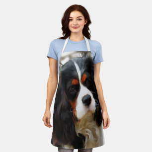 Portrait Of A King Charles Cavalier Spaniel Apron