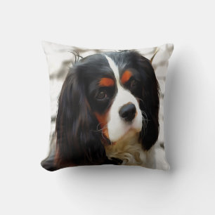 Portrait Of A King Charles Cavalier Spaniel Cushion