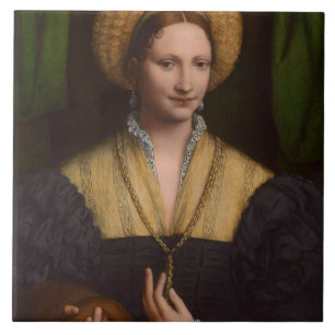 Portrait of a lady, 1520-1525 (oil on panel) tile