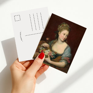 Portrait of a Lady as Flora Pompeo Batoni Postcard