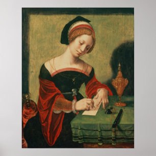 Portrait of a Lady as the Magdalen Poster