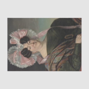 Portrait of a Lady by Jan Adam Kruseman Tissue Paper