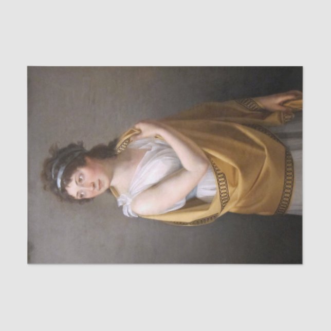 Portrait of a Lady by Marie-Guillemine Benoist Tissue Paper (Front)
