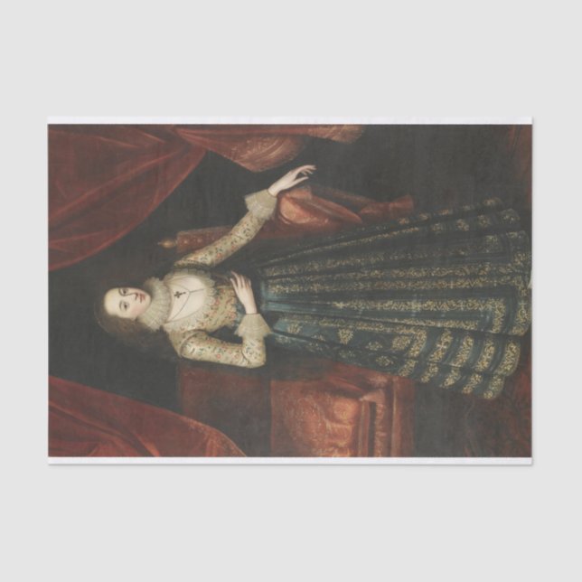 Portrait of a Lady by Robert Peake Tissue Paper (Front)