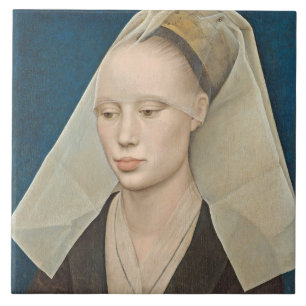 Portrait of a Lady, c.1460 (oil on panel) Ceramic Tile