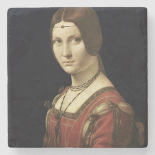 Portrait of a Lady from the Court of Milan Stone Coaster