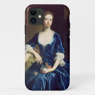 Portrait of a Lady in a Blue Velvet Dress (oil on iPhone 11 Case