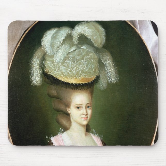 Portrait of a Lady in a Hat Mouse Pad (Front)