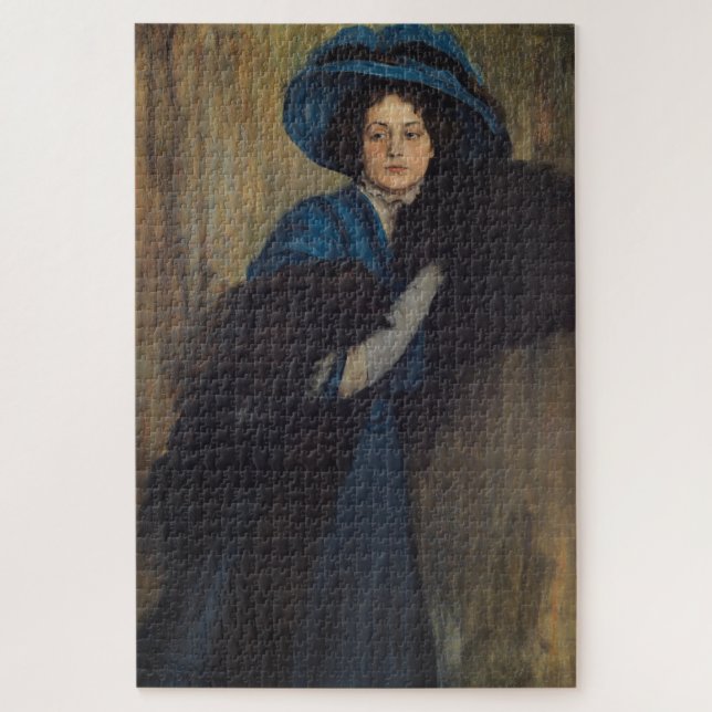 Portrait of a Lady in Blue (Raimundo de Madrazo) Jigsaw Puzzle (Vertical)