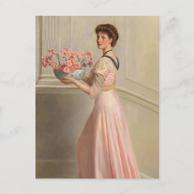 Portrait of a Lady in Pink | John Collier Postcard (Front)