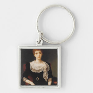 Portrait of a Lady (oil on canvas) 2 Key Ring