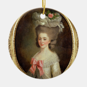 Portrait of a Lady (oil on canvas) Ceramic Ornament