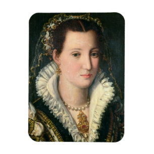 Portrait of a Lady (oil on panel) 2 Magnet