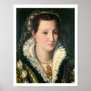 Portrait of a Lady (oil on panel) 2 Poster