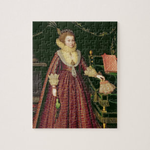 Portrait of a Lady, Possibly Elizabeth, Countess o Jigsaw Puzzle