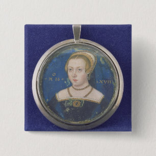 Portrait of a Lady, possibly Lady Jane Grey, c.154 15 Cm Square Badge