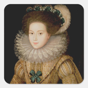 Portrait of a Lady, possibly Mary Queen of Scots ( Square Sticker