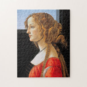 Portrait of a Lady, Sandro Botticelli Jigsaw Puzzle