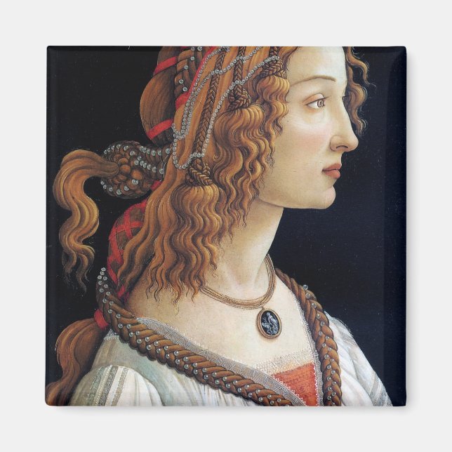 Portrait of a Lady, Sandro Botticelli Magnet (Front)