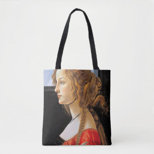 Portrait of a Lady, Sandro Botticelli Tote Bag