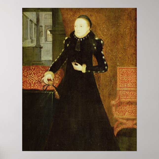 Portrait of a Lady, thought to be Katherine, Duche Poster (Front)