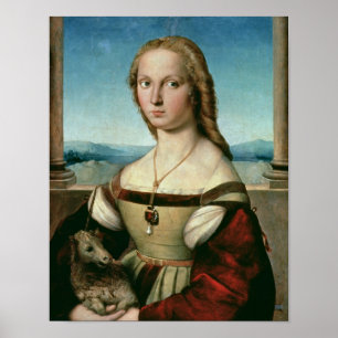 Portrait of a Lady with a Unicorn, c.1505-6 Poster