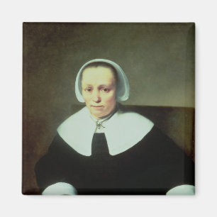Portrait of a Lady with White Collar and Cuffs Magnet