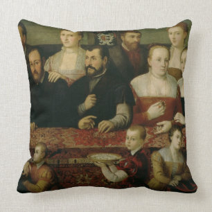 Portrait of a Large Family Cushion
