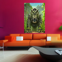Portrait of a large fantasy beast | AI Art Poster