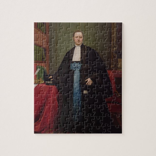 Portrait of a Lawyer in his Library, 1852 (oil on Jigsaw Puzzle (Vertical)
